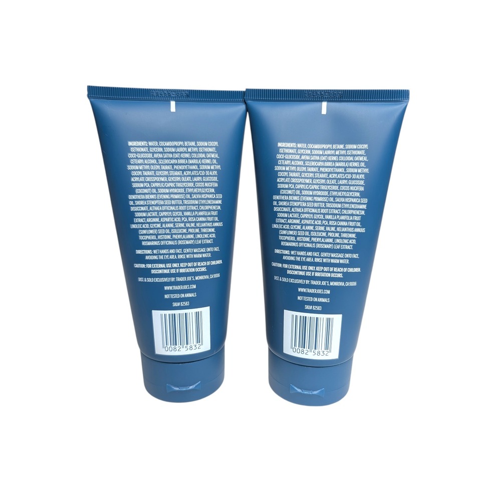 Trader Joes Marula Oil Cream Cleanser with 1% Colloidal Oatmeal 5oz Set‎ of 2 - Picture 2 of 3